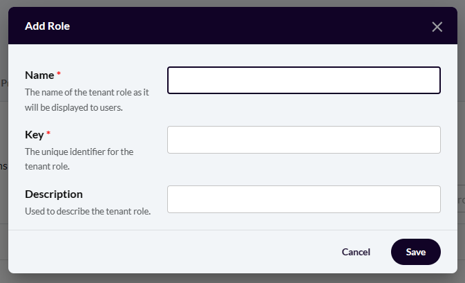 Tenant user page
