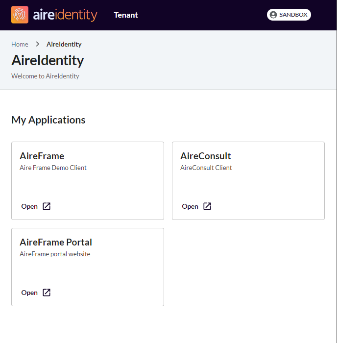 Home page